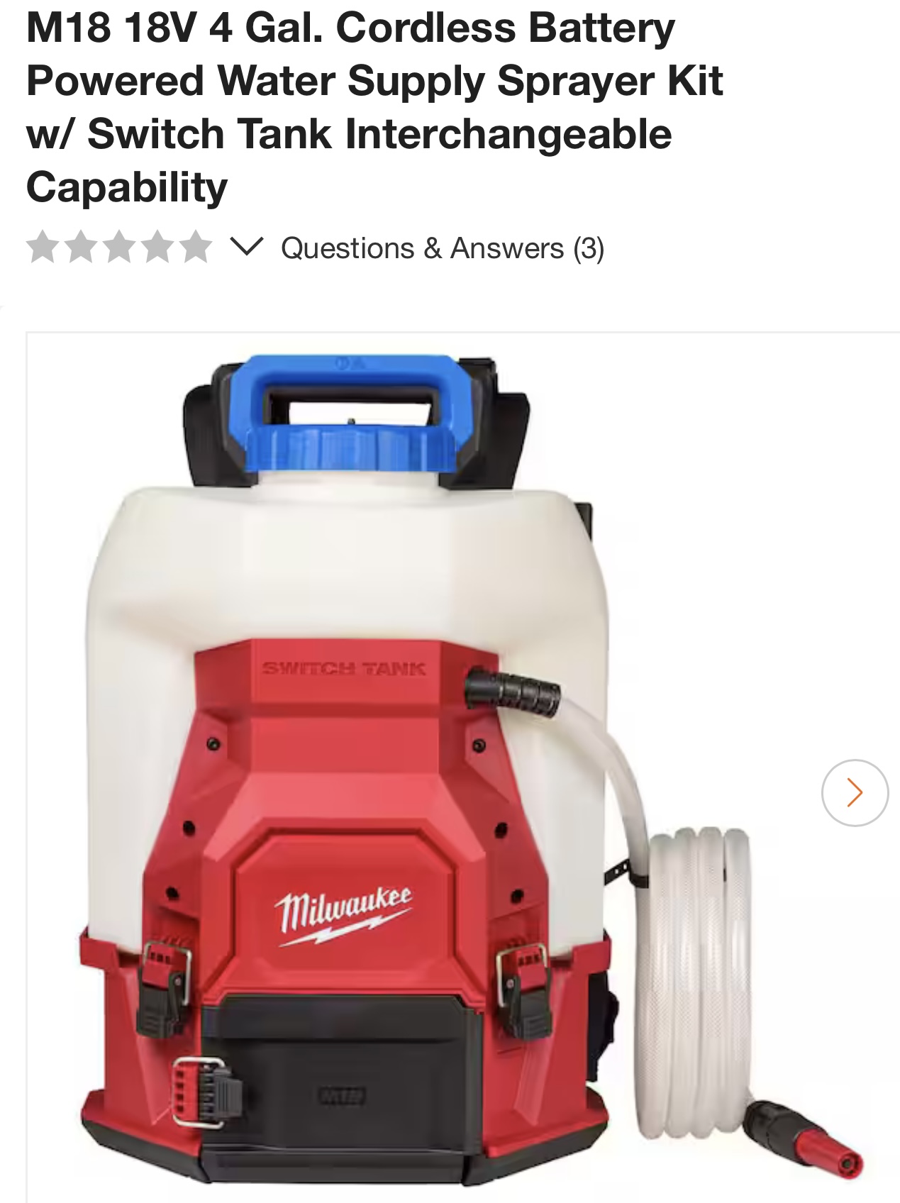 Milwaukee Battery Backpack Water Sprayer