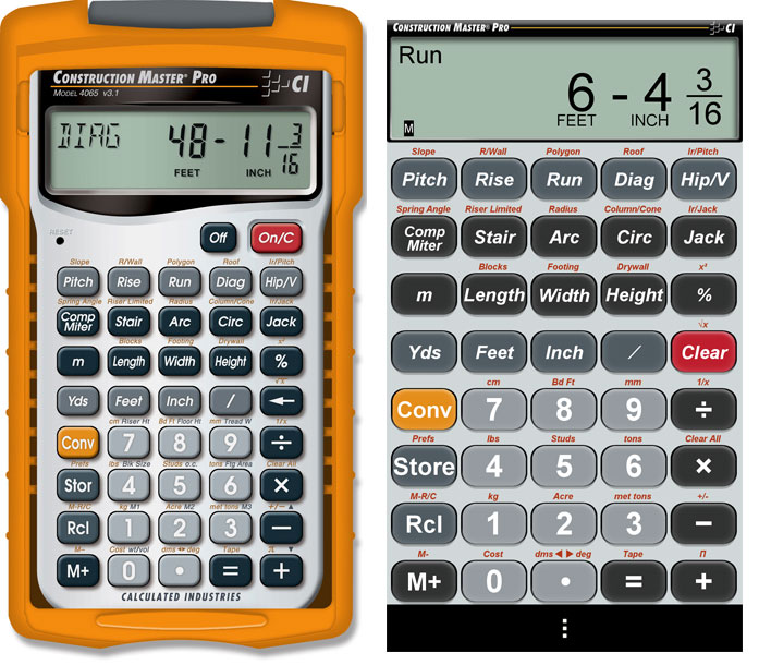 Construction Master Pro Calculator and App