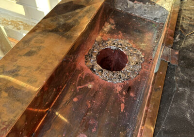 Copper Downspout Soldered