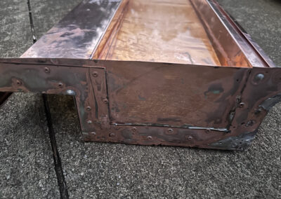 Backside of Soldered Copper Gutter