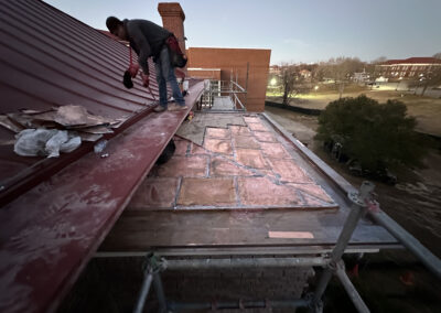 Flat Lock Copper Roof with Build In Gutters